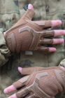 Перчатки mechanix m-pact fingerless, coyote