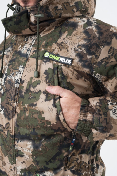 Костюм для зимней охоты и рыбалки "ГОРНЫЙ -45" (Алова, Зеленый Камо) 