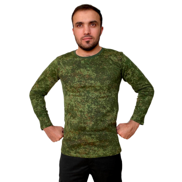 Армейская футболка с длинным рукавом КМФ "Зелёная цифра" 