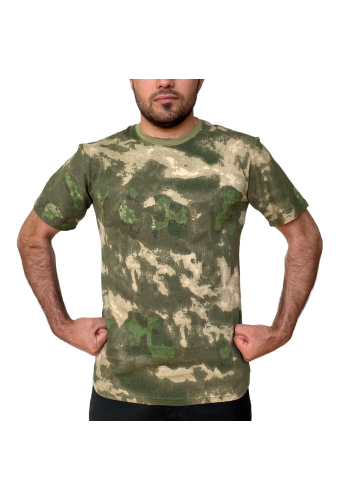 Мужская футболка полевого камуфляжа Мох RUS